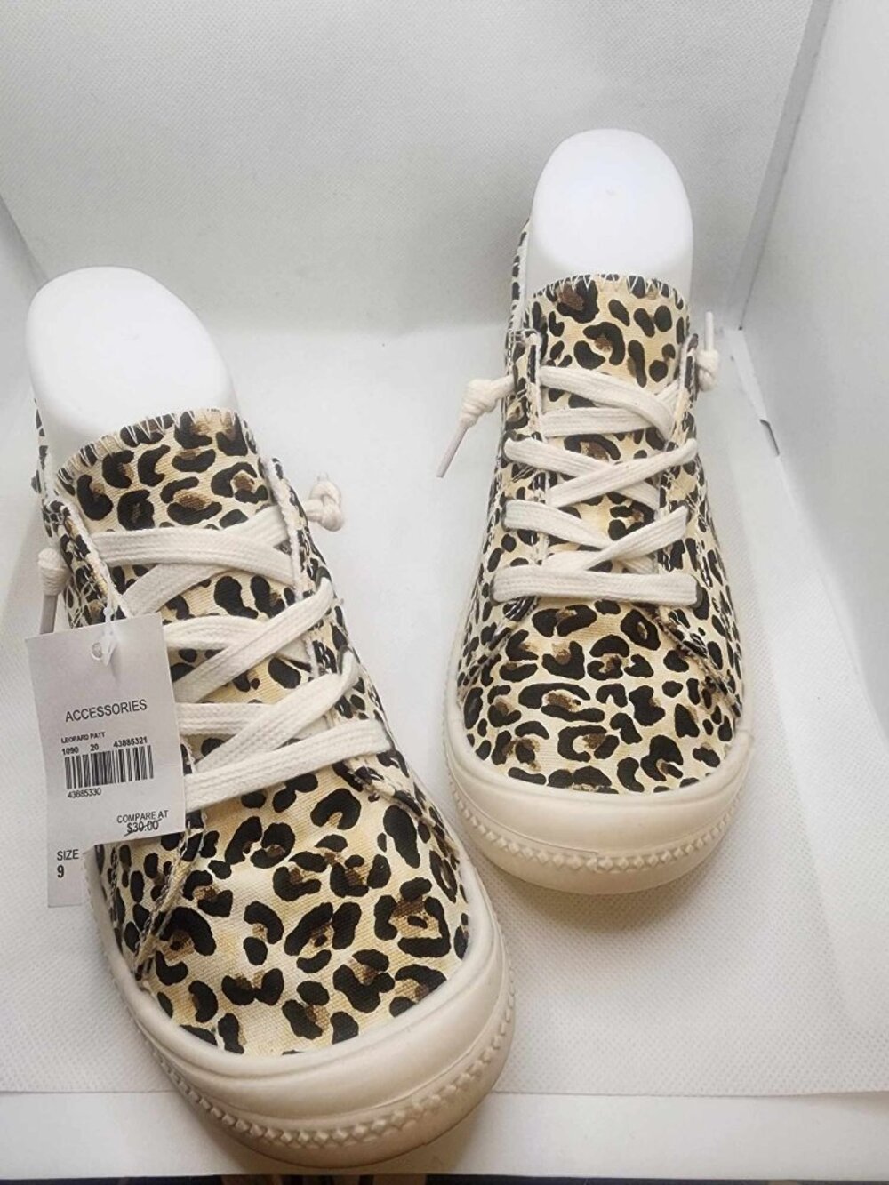 NEW Women's Leopard Print Sneakers – Size 9